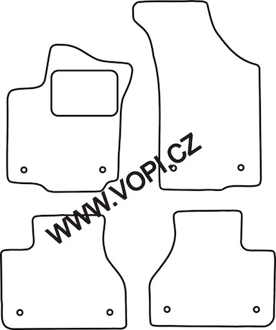 Přesné gumové koberce béžové / šedé Volkswagen Pheaton 2002 ->